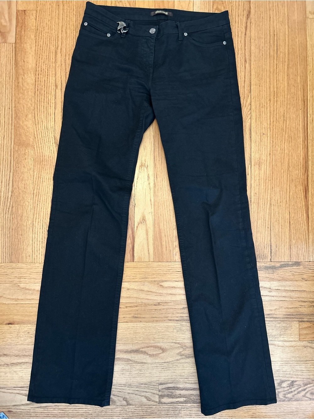 Roberto Cavalli Black Straight Leg Jeans